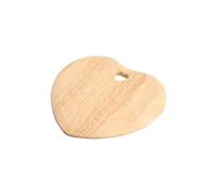 T&G Woodware Planche à découper en Bois d'hévéa en Forme de cœur avec Trou pour accrocher en Forme de cœur 250 x 235 x 15 mm