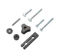 T | Gabarit coulissant pour établi de travail du bois | M6 T | Accessoires de rail avec poignée à écrou et vis pour fraiseuse scie de table | Kit de fixation en métal (poignée d'écrou M6)