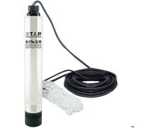 Pompe de puits TIP - pompe pour puits profonds en acier inoxydable, 3 300 l/h, hauteur de refoulement de 50 m, 800 W, câble de drainage inclus, AJ 4 Plus 55/50 30104