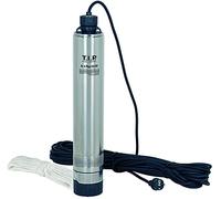 Pompe de puits TIP - pompe pour puits profonds en acier inoxydable, 3 300 l/h, hauteur de refoulement de 50 m, 800 W, câble de drainage inclus, AJ 4 Plus 55/50 30104