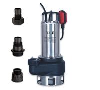 T.I.P. Extrema 400/11 Pro Pompe Submersible pour Eaux Usées Débit 24000 l/h Hauteur de Refoulement 11 m Puissance 1500 W en Inox et Roue en Fonte Pour Fonctionnement Continu Couleur Noir Argent