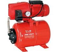 T.I.P. HWW 1200/25 Station de pompage domestique - fonte 31111, 5.000 l/h, 50 m de hauteur de refoulement, 1.200 W, réservoir sous pression de 22 l, robuste