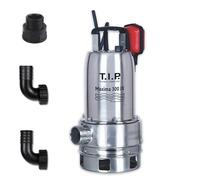 T.I.P. Maxima 300 IX Pompe Submersible pour Eaux Usées en Inox Débit de 18000 l/h Hauteur de Refoulement de 8 m Puissance de 700 W Roue en Noryl Interrupteur à Flotteur Automatique Couleur Argent