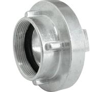T.I.P. Raccord Storz C 56,7 mm 2 Pouces - Filetage Intérieur en Aluminium | Connecteur argenté avec joint nitrile pour tuyau d'aspiration et pression, installation facile et robuste pour l'industrie