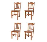 t m c s Tommychairs - Set 4 chaises Silvana pour Cuisine, Bar et Salle à Manger, Robuste Structure en Bois de hêtre peindré en Couleur Cerisier et Assise en Bois
