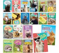 T MARIE Lot de 40 cartes postales amusantes en forme d'animaux - Lot de cartes postales « Thinking of You » pour enfants, étudiants, amis, enseignants et plus encore
