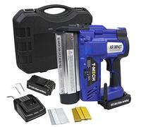 MonsterShop Agrafeuse-cloueuse T‑Mech 2en1 sans-fil 18V batterie sup. 300 clous/300 agrafes