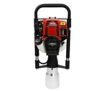 T-Mech Enfonce Pieux pour Panneaux, Poteaux et Piquets de Clôture, Pilon à Poteau Moteur Essence à 4 Temps de 1.0KW - 37.7CC, Accessoire de 120mm