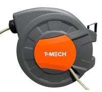 T-MECH Enrouleur de Tuyau Arrossage Dévidoir Automatique 20m+2m Amovible Pivotant 180 ° Mural Transportable 8 Fonction de Pulvérisation