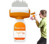 t-ouch up Peinture murale blanche, grande brosse rouleau de réparation murale, outil de réparation murale avec brosse à rouleau, brosse rouleau 2 en 1, outil de réparation murale, peinture latex