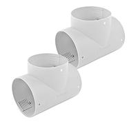 2 raccords en T pour conduits d'air chaud Truma, gris, pour 65 mm TS, pour caravanes et camping-cars