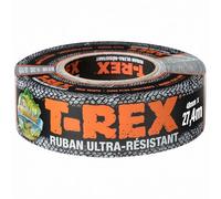 T-REX 821-00 Ruban blindé extra fort - Ruban toilé imperméable pour réparations intérieures & extérieures - Duct Tape polyvalent - 48mm x 27,4mm