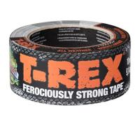T Rex Ferociously Strong Ruban adhésif en tissu pour réparation intérieur/extérieur Gris argenté 48 mm x 9,14 m