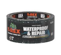 T-Rex Ruban adhésif imperméable flexible pour réparation, fuites, patchs de plafond - Résistance extrême aux intempéries et aux rayons UV - Noir, 4,8 cm x 30 cm