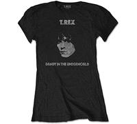 T-Rex - T-Shirt # L Black Femmina # Dandy