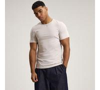T-shirt ajusté à manches courtes, col rond, coupe muscle, uni. Indispensable printemps-été, capsule vestimentaire quotidienne printemps et été L,M,S,XL,XXLUnicoloreTissu tricoté