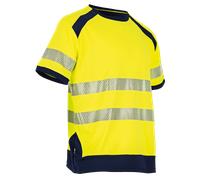 T-shirt de travail MC MAILLE HV HALOGENE - MARINE/JAUNE FLUO - LMA - 9192