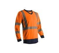 T-shirt haute visibilité SOMO manches longues orange/marine taille L - - 5SOM17R00L
