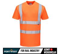 Portwest T-shirt RT23 de rail à haute visibilité Orange XL