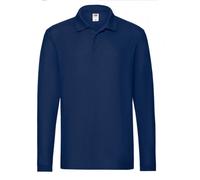 T-Shirt Homme Fruit of the Loom Polo Premium Manches Longues 100% Coton