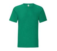 T-shirt homme Fruit Of The Loom - Vert chiné - Coupe ajustée - 100% coton anti-déchirure XL