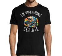 T-Shirt Homme Noir Être Agent de sécurité C'est la Vie | Coton Biologique 185 g/m² Col Rond XS à 5XL | Tee Shirt Manches Courtes Quotidien | Cadeau Métier de la Sûreté Homme Anniversaire Noël