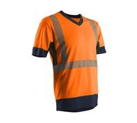 T-shirt KOMO orange haute visibilité col V manches courtes taille L - - 7KOMOL
