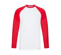 Fruit of the Loom Baseball Longsleeve T T-Shirt Manches Longues Homme