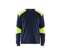 T-shirt manches longues ignifuge retardant flamme Marine/Jaune-Fluo 34571761 - Taille au choix