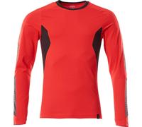 T-shirt, manches longues rouge trafic/noir, taille XL ONE MASCOT 18381-959-20209