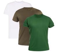 T-shirt militaire White/Khaki/Bottle Green - 3 pcs. XL