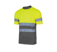 T-shirt technique bicolore haute visibilitÃ© Velilla Jaune XL
