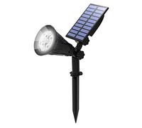 T-SUN Lampe Solaire Extérieur, Solaire Projecteur, Extérieur sans Fil Etanche IP65 Lampe Jardin avec 180° Réglable Spot Solaire Extérieur pour Jardin, Cour, Chemin, Allé. (6000K Blanc Froid)