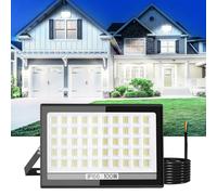 T-SUN Projecteur LED Extérieur 100W, 10000LM Éclairage de Sécurité Super Lumineux Spot Extérieur IP66 Étanche 200 LEDs Économie d'Énergie Projecteur pour Jardin, Cour, Garage, Allée 6000K Blanc Froid