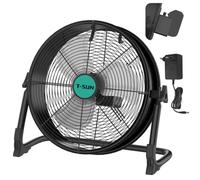 T-SUN Ventilateur de Sol 12”(30CM) pour 18V Batterie Makita & AC-Adaptateur | Réglage Continu des Vitesses, 360°Inclinaison Réglable, Silencieux Ventilateur Portable pour Camping Garages(Sans Batterie)