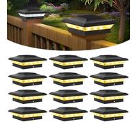T-SUNUS Lampes Solaires Capuchons de Protection, Solaires Capuchon pour Poteau 9x9 10x10, Etanche IP65, 3000K et 6000K pour Terrasse Clôture Route