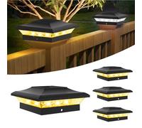 T-SUNUS Lampes Solaires Capuchons de Protection, Solaires Capuchon pour Poteau 9x9 10x10, Etanche IP65, 2 Températures de Couleur pour Terrasse Clôture Route