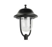 T?te lanterne jardin indus noire ronde E27 60W PRINCE