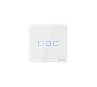 T0EU3C interrupteur d'éclairage Verre trempé, Polycarbonate (PC) Blanc