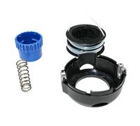 T25B Tête de tondeuse compatible avec Husqvarna 115iL 136LiL 520iLX Tête de | Accessoire de rechange pour coupe-bordure, bobine, avec fil, ressort, couvercle, pare-chocs, kit de réparation