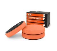 T40 Orange Coupe moyenne Polissage Pad, SPTA 3 Pièces 125mm Éponge de Polissage Kit de Polissage pour Voiture Polisseur Tampon Pad/pour RO/DA Double Action polisseuse Polissage