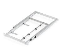 T50 - Cadre de table extensible de 1000 mm, ouverture synchronisée, plateau de 72 cm - 2 rallonges de 45 cm