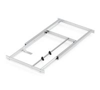 T62 - 1200 mm Chassis de table extensible, extraction partielle, plaque 72 cm, 2 extensions 45 cm