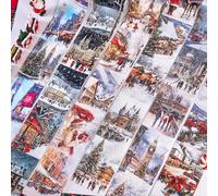 Ta Merry City Scrapbook Autocollants Esthétiques 6 Rouleaux Washi Tape Set pour scrapbooking, albums, bloc-notes, journaling, journal intime, album photo, accessoires de bullet journal (Christmas City