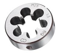 TA-VIGOR 1 matrice de filetage métrique réglable M25 x 1,5, en alliage d'acier à outils pour droitier, pour traiter, corriger ou nettoyer les filetages externes (métal, plastique)
