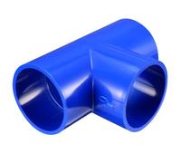 TA-VIGOR 1 raccord de tuyau en PVC de 50 mm, raccords de raccord en T à 3 voies, adaptateur de tuyau d'eau de jardin pour connexions de plomberie et de système d'irrigation, bleu