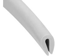 TA-VIGOR Joint en U en caoutchouc gris avec canal en U, joint en caoutchouc en forme de U pour la protection des bords, convient aux bords de 1/64" à 1/16", longueur 6,2 m