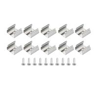 TA-VIGOR Lot de 100 clips de fixation étanches pour bande lumineuse LED, supports de fixation en plastique avec vis pour ruban lumineux néon RVB de 13 à 15 mm, acier inoxydable