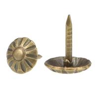 TA-VIGOR Lot de 100 punaises pour tapisserie - Clous décoratifs pour meubles, canapés, chaises, lits - 8 x 10 mm (bronze)