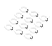 TA-VIGOR Lot de 12 supports T12 en U pour ampoule LED - Support de montage en acier inoxydable pour tube fluorescent - Pinces à ressort pour éviter l'affaissement, blanc